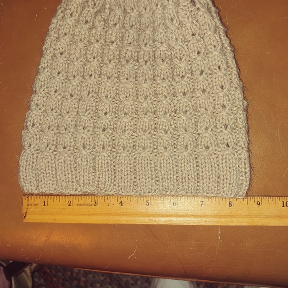 Handmade Beanie 100% Merino Wool 70" Long Cable Pattern Knitted - Picture 8 of 11